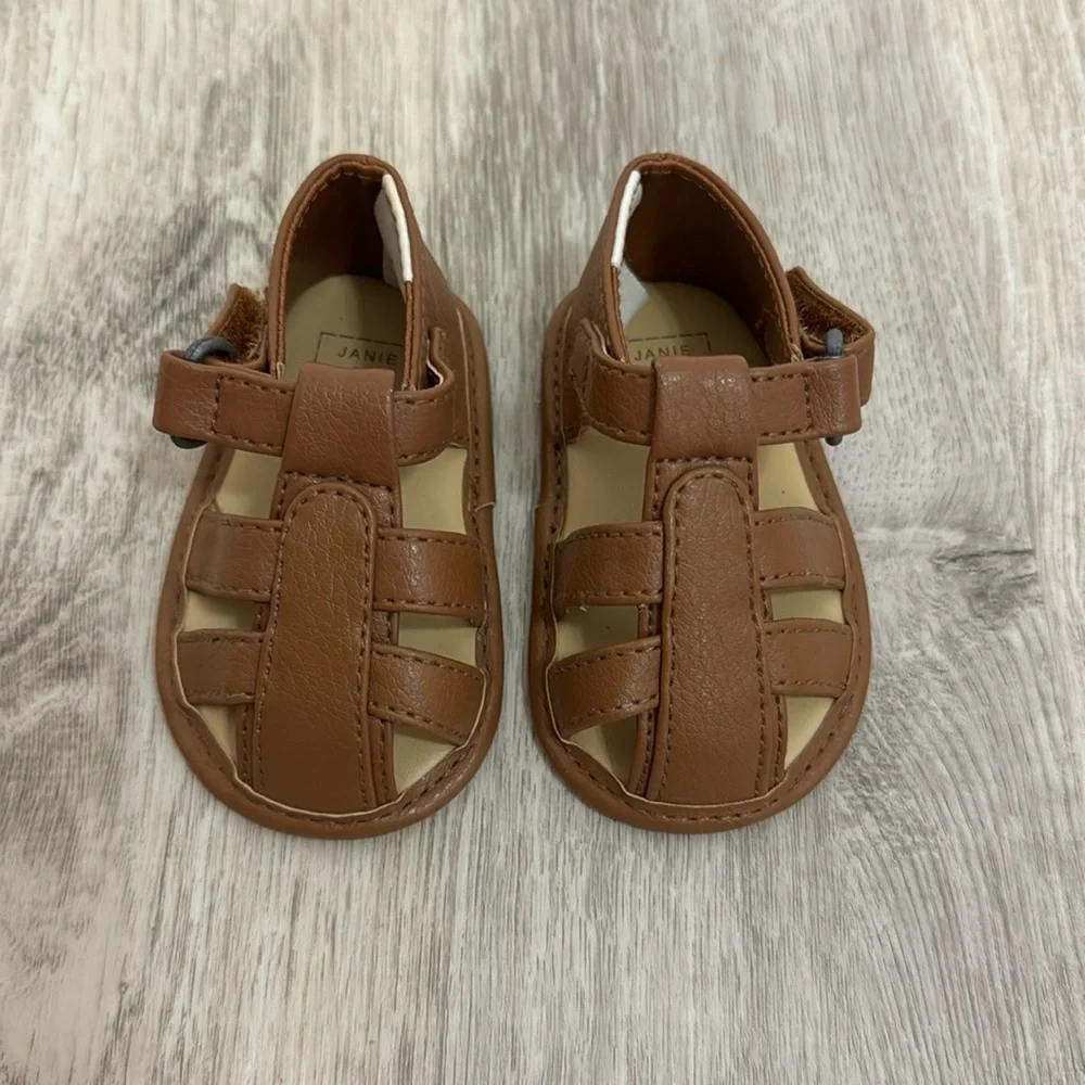 Janie and Jack infant size one boys brown sandals